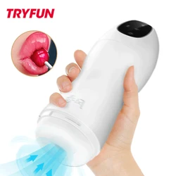 Tryfun Sucking Masturbator for Men Realistic Vagina Deep Vacuum Sucking Sex Machine Masturbation Cup Blowjob Adult Products 18