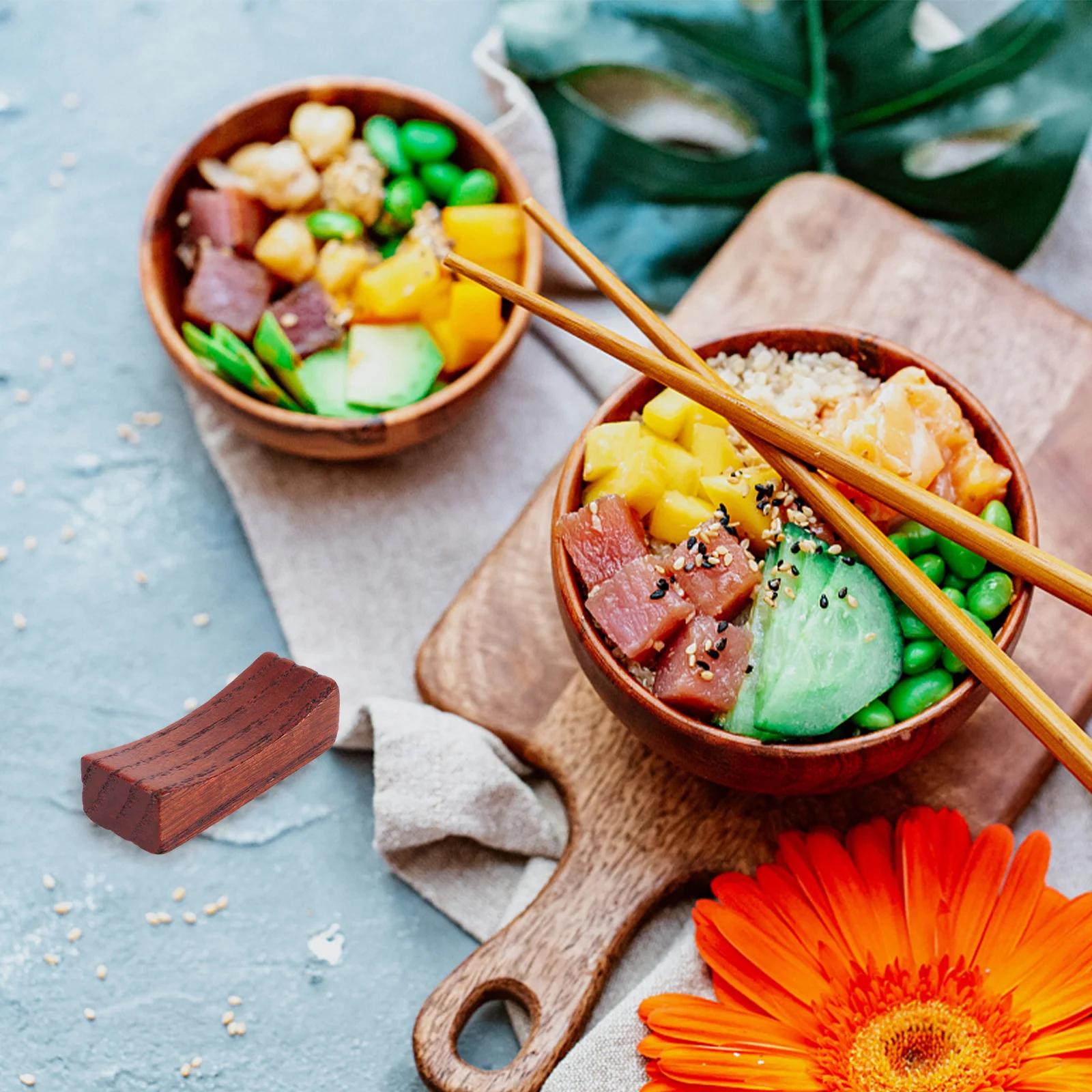 

6Pcs Chopstick Holder Wooden Pillow Design Rest for Fork Spoon Tableware Stable Non Slip Surface Home Wedding Celebration Gift