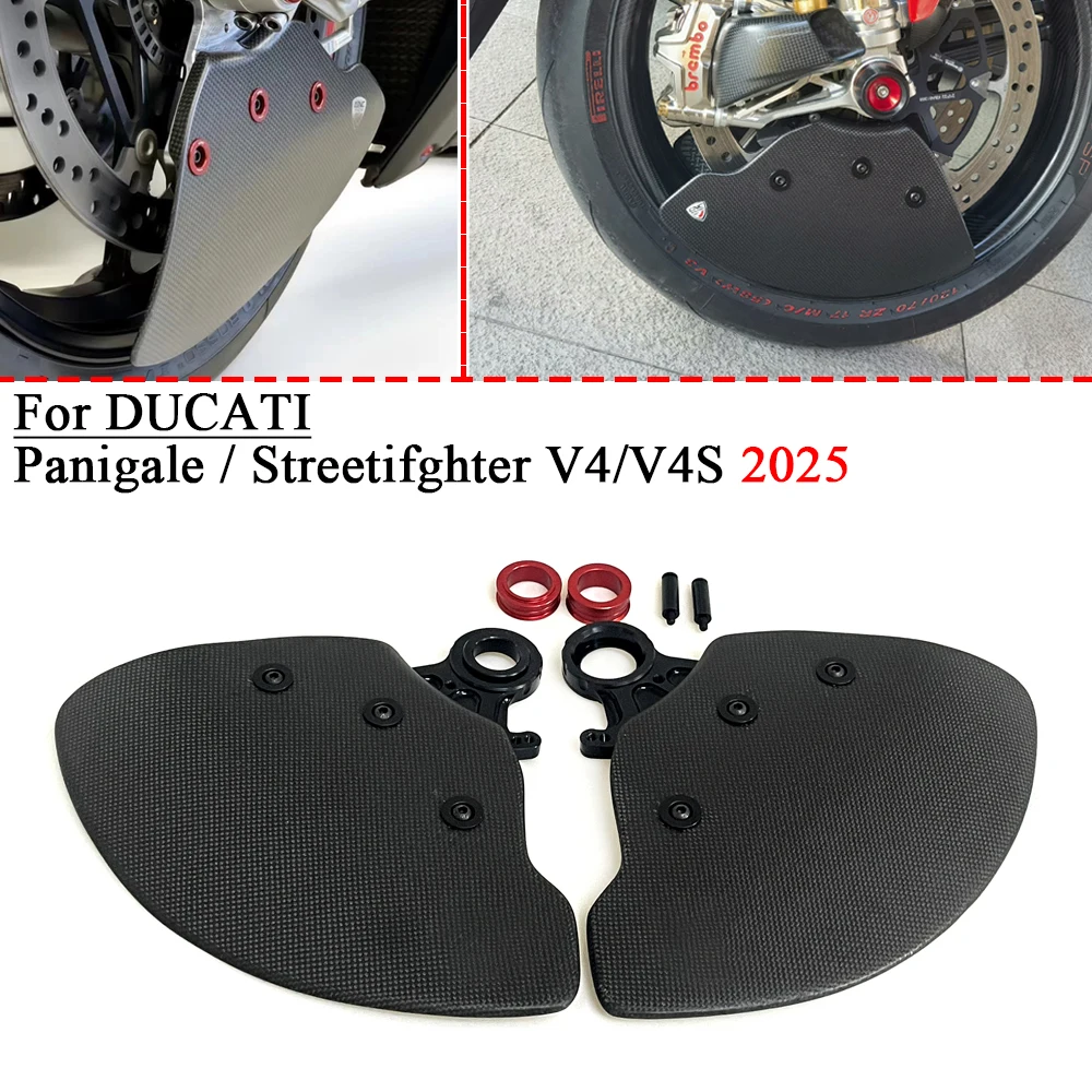 

FOR DUCATI Streetfighter / Panigale V4 V4S 2025 Carbon Fiber Front Brake Disc Wheel Cover Protections Motorcycle Modified Parts