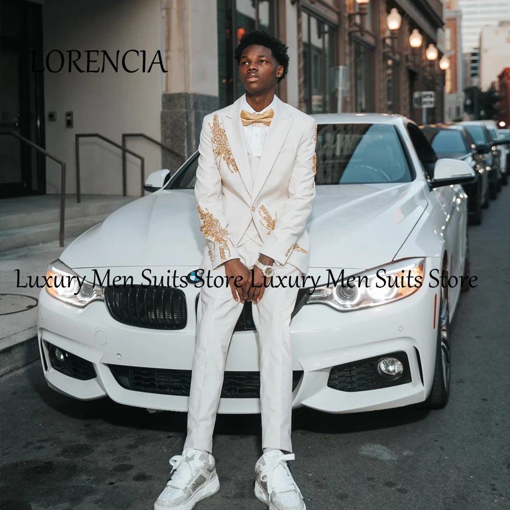 

Великолепные мужские костюмы с кристаллами, 2 предмета, свадебные смокинги с блестящими аппликациями, наряды для жениха, индивидуальный пошив, пиджак и брюки, костюмы homme