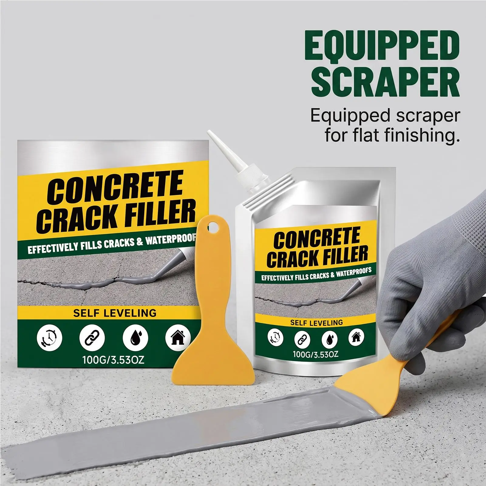 Grouting Cracked Tile Filler 100g Grouting Adhesive Heavy-Duty Concrete Floor Crack Repair Adhesive Filling Liquid Adhesive