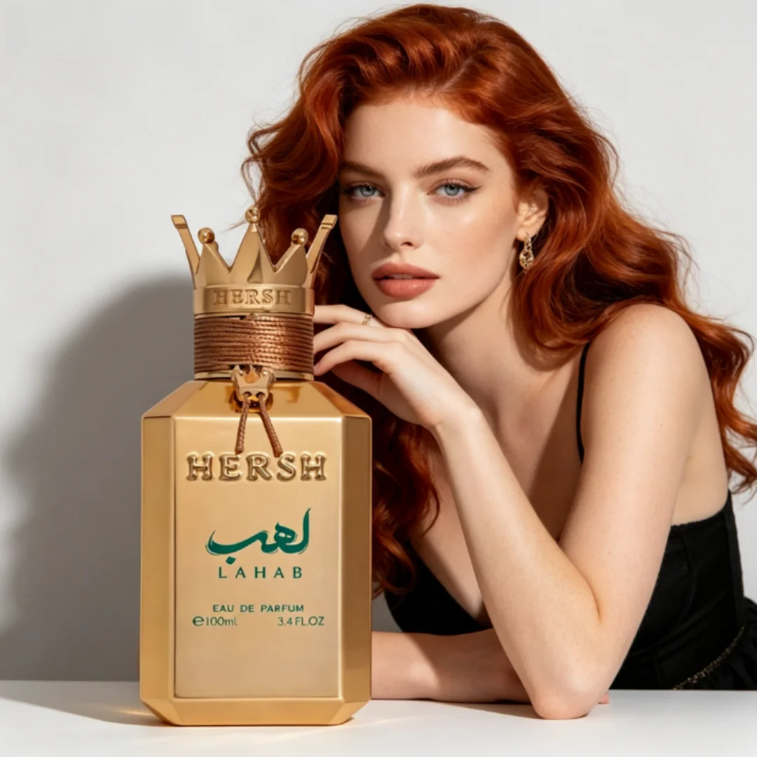 

Luxury Hersh Lahab Perfume Oud 3.4 oz 100ml EDP Spray, Long Lasting Cologne Luxury Gold Crown Perfume Ideal Holiday Gift