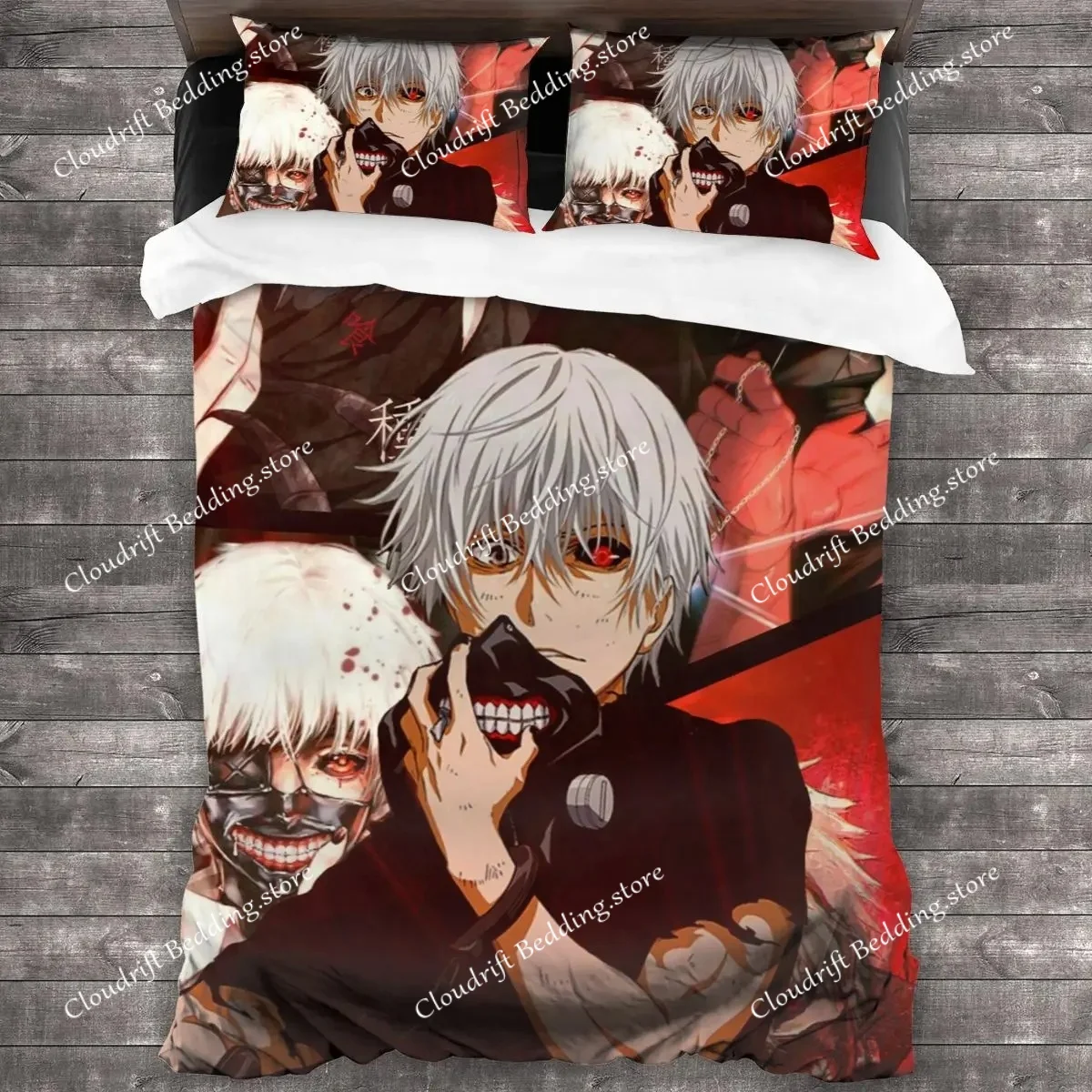 

Tokyo Ghoul Bedding Set Single Twin Full Queen King Size Bed Set Aldult Kid Bedroom Duvet cover Sets 3D Print Anime Kawaii 2026