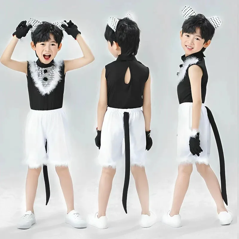 

NewCute Cat Cosplay for Kids Cat Girl Costumes Girl and Boys Cosplay Animal Dance Costumes for Children Halloween Clothing2025