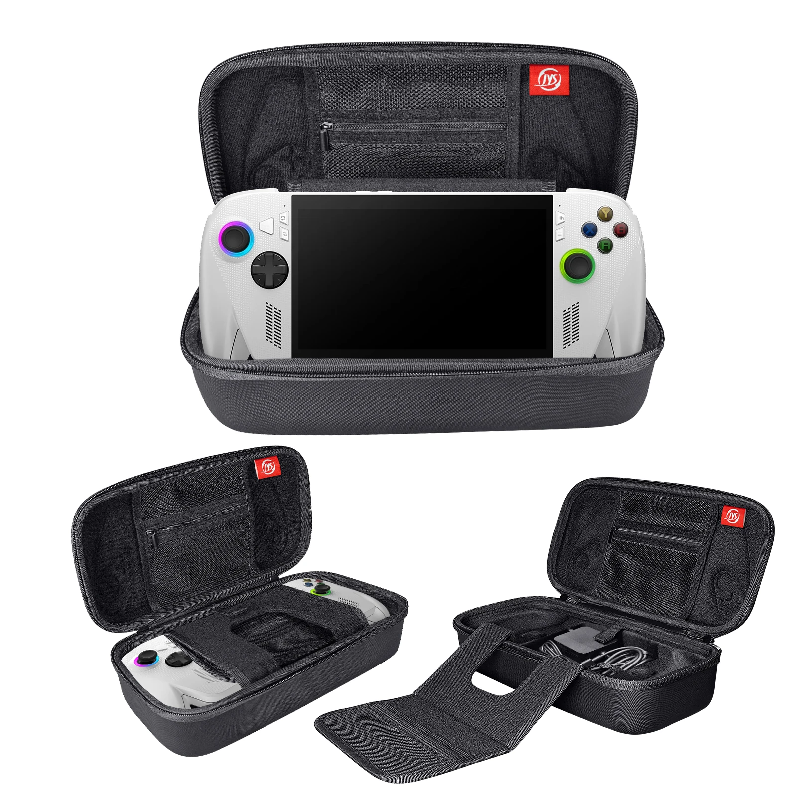 

JYS-X152 Жесткий чехол из искусственной кожи и этиленвинилацетата для портативных консолей ROG Ally / Ally X — устойчив к воде, пятен, ударам и давлению