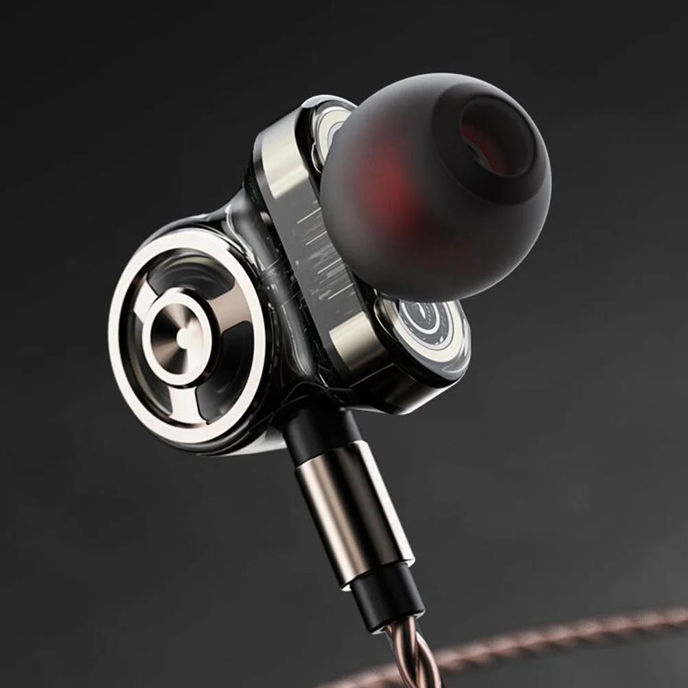 

6 Driver Unit Earbuds Wired Earphone 3.5mm Braided Wire Metal Headphone Stereo Sports Headset Bass Subwoofer in-Ear Gaming