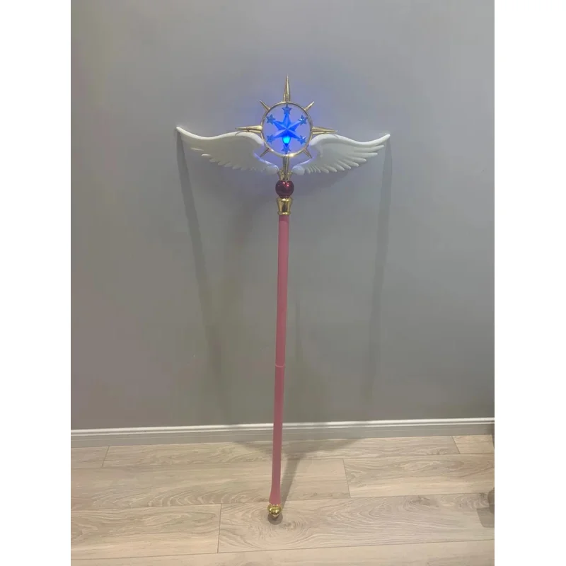 114cm Length Cardcaptor Sakura Clear Card Kinomoto Sakura Cosplay Star Dream Stick Magic Wand Halloween Party Cosplay Props New