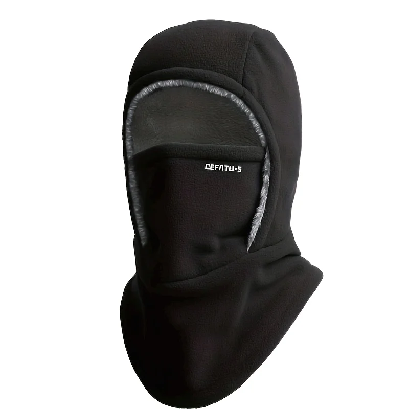 DEFATU·S 1pcs Winter Warm Integrated Hat, Neck Warmer Mask Ear Protection Integrated, Balaclava Hat, Thickened Material, Face-Fitting Design, No Air Leakage, Suitable for Winter Cycling, Running, Skiing, Fishing, Outdoor Sports and Work, Unisex