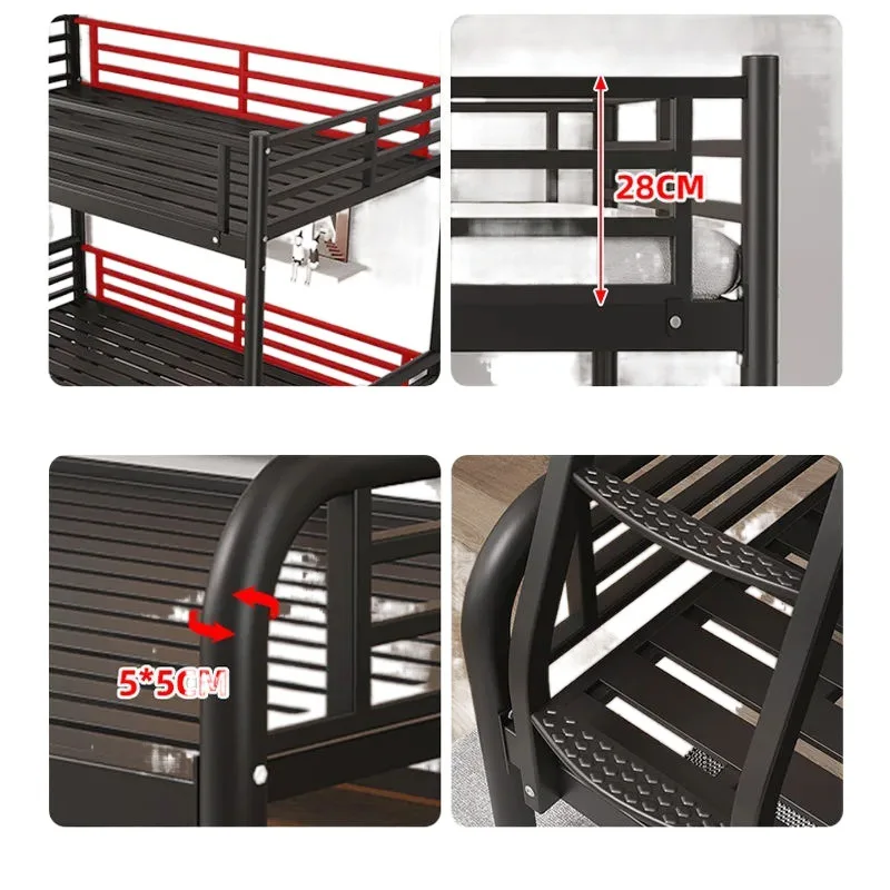 Upper and lower bunk mother bed Double bunk Children\'s student dormitory High and low Adult Household iron