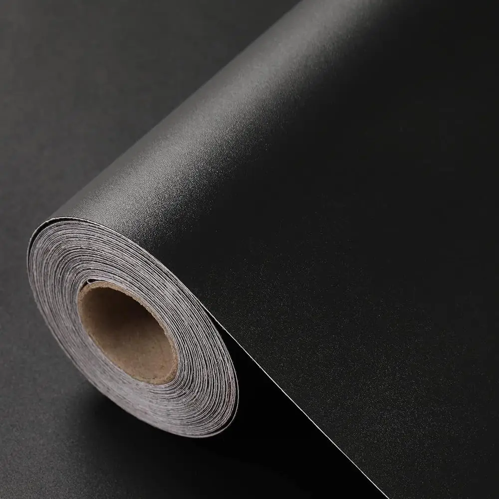 

Bla Contact Paper - 15.7 X 300 H Peel And Sti Wallpaper, Matte Bla Wallpaper, Self Adhesive And Removable Decorative Contact