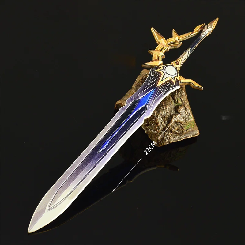 Honkai: figura de Star Rail de 22cm, cuchillo de juego, juguete, espada Phainon, adorno de aleación de Zinc totalmente metálico, juguete en miniatura, coleccionables artesanales