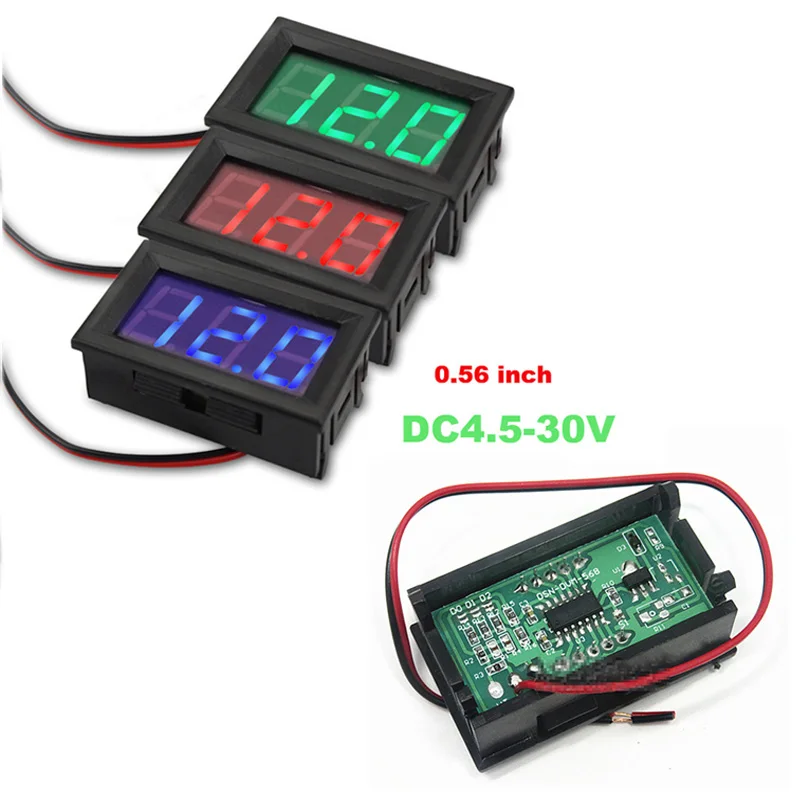 DC3.6-50V Digital Voltmeter High-Low voltage Alarm voltage monitor tester