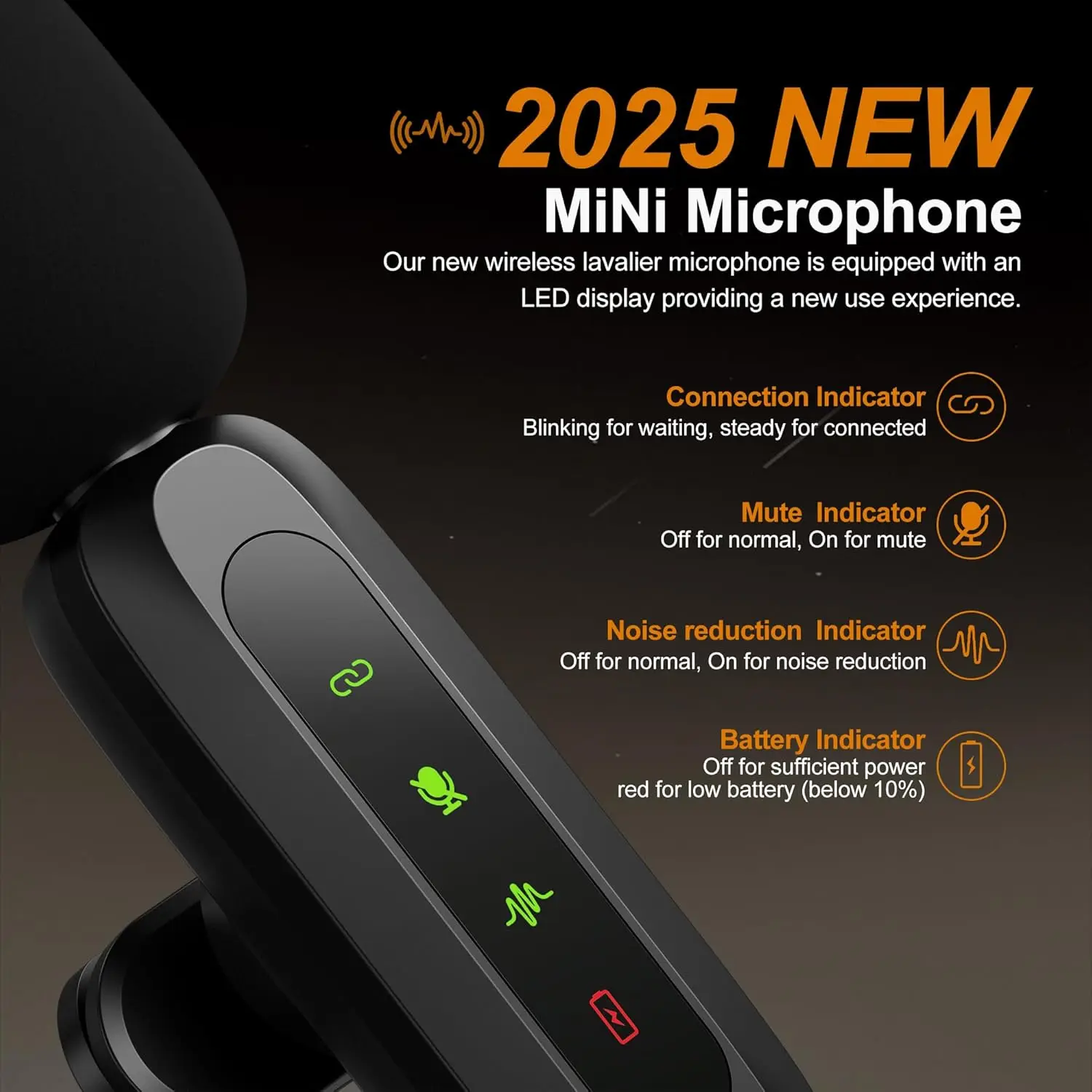 ميكروفون Lavalier لاسلكي احترافي لهاتف iPhone iPad Android والكمبيوتر المحمول والبث المباشر ومقابلة الألعاب وتسجيل مدونة الفيديو وميكروفون صغير