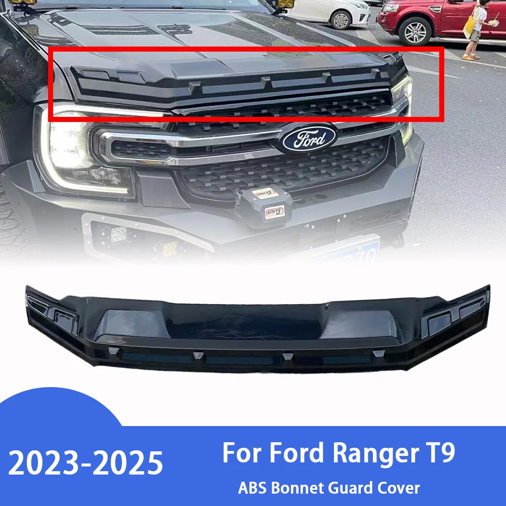 1 Uds Deflector de capó protector contra insectos visera de ventana protector contra insectos para Ford Ranger T9 2023 2024 Wildtrak XLT XLS XL SPORT