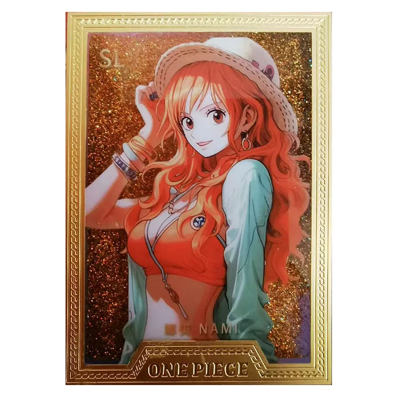 Anime ONE PIECE Rare SL Quicksand Refraction Foil Hancock Nami Shirahoshi Robin Toys for boys Collectible Cards Birthday Present