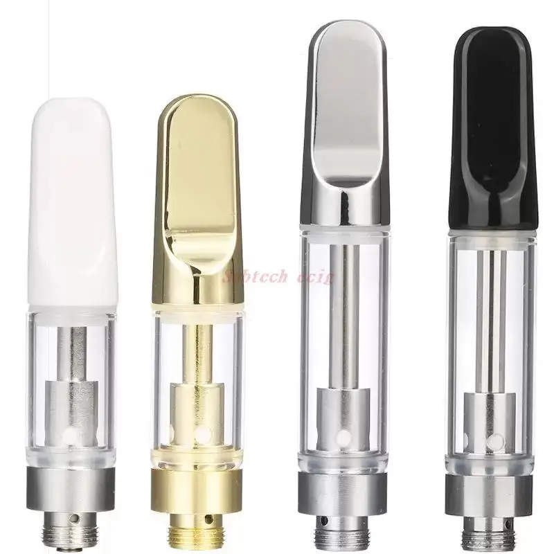 10pcs TH205 Vaper Vape Cartuchos Atomizadores 510 Rosca Cartucho de Bobina Cerâmica Carrinhos de Vidro 0.5ml 1.0ml para Vaporizador de Óleo Grosso