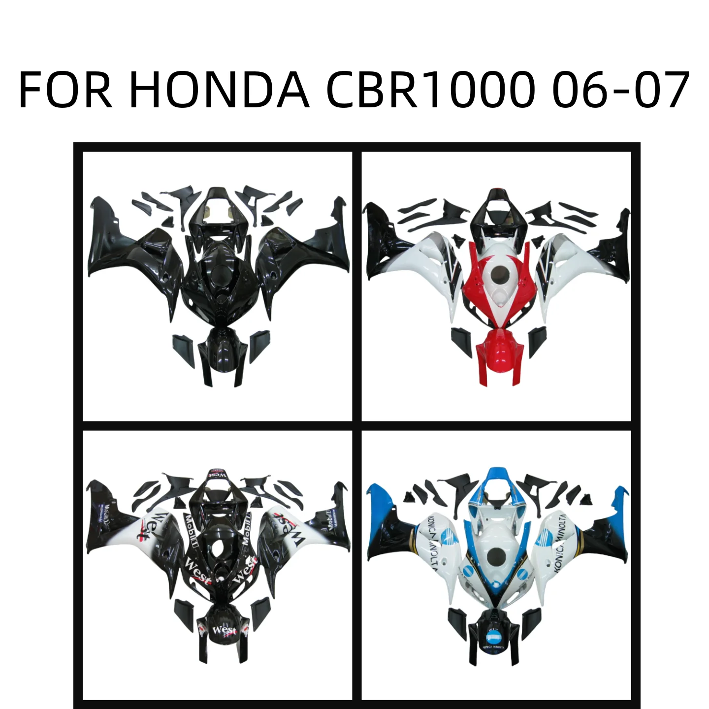 

Motorcycle Fairings Kit for HONDA CBR1000RR 2006 2007 for CBR1000 CBR 1000RR 06 07 Injection ABS Bodywork Set high quality
