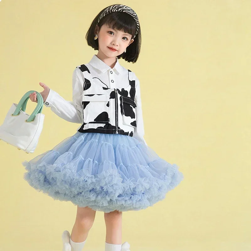Little Girls Tutu Skirts Black Fluffy Toddler Tulle Princess Ball Gown Pettiskirt Ballet Dance Kids Party/birthday Skirt 1-12T image 4
