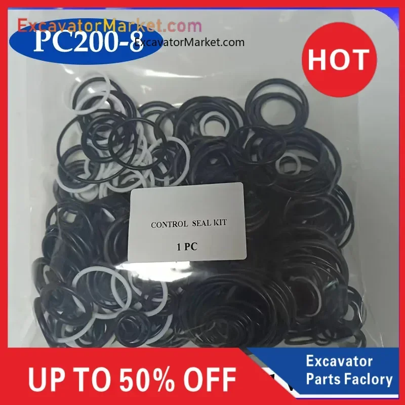 For excavator High Quality PC200-8 PC220-8 Control Valve Seal Repair Kit for Komatsu PC200/220-8 Control Valve Oil Seal O-ring