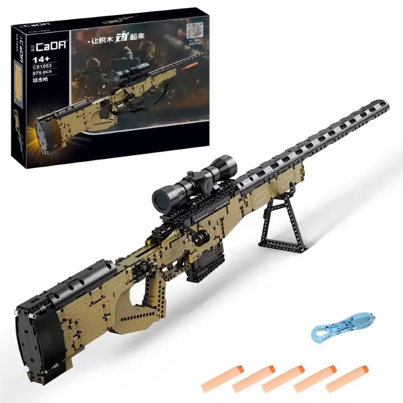 Blocs de construction de fusil de Sniper, arme militaire de Police technique de ville, AWM pour fusil d'assaut, jouet en brique pour enfants, cadeaux de noël, nouvelle collection