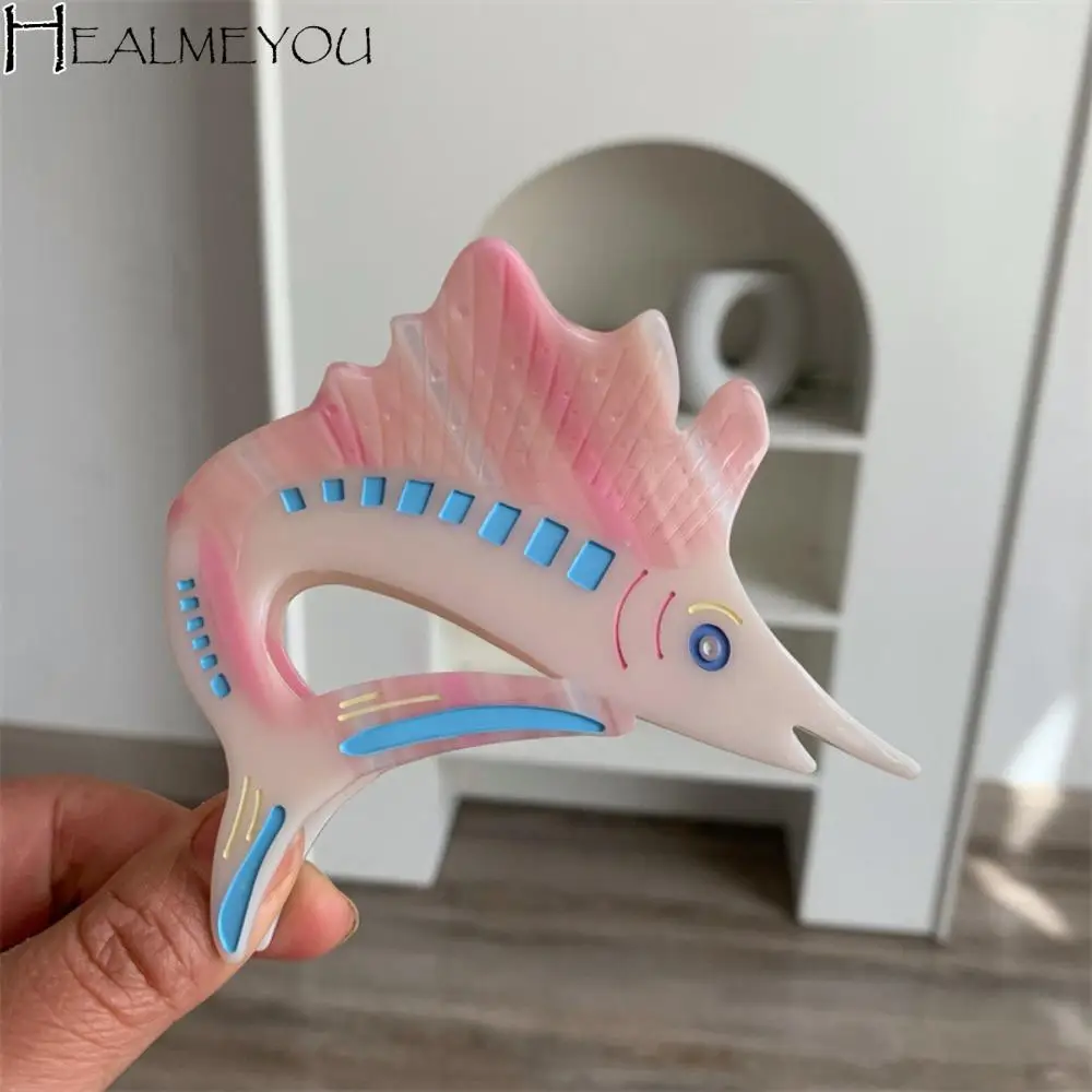 

Fish Tuna Hair Claw Korean Style Acetic Acid Acetate Ocean Tunny Hair Clip Creative Cartoon Marine Organisms Shark Clip