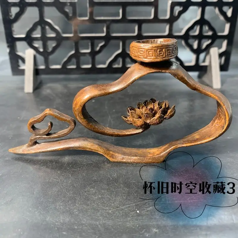 Auspicious cloud lotus leaf zen incense burner Sticks Holder Statue for Tea Home Decor Ornaments