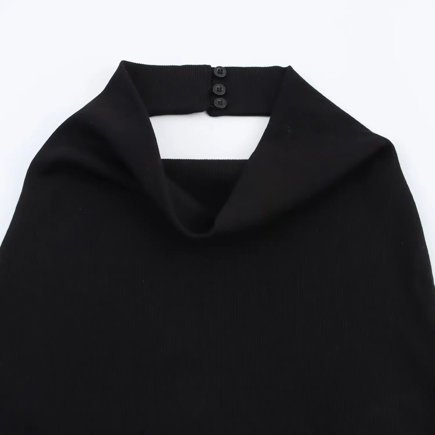 PB&ZA Abito midi senza maniche con scollo all'americana e collo ad anello da donna con dettagli ritagliati per l'estate per un look elegante e alla moda