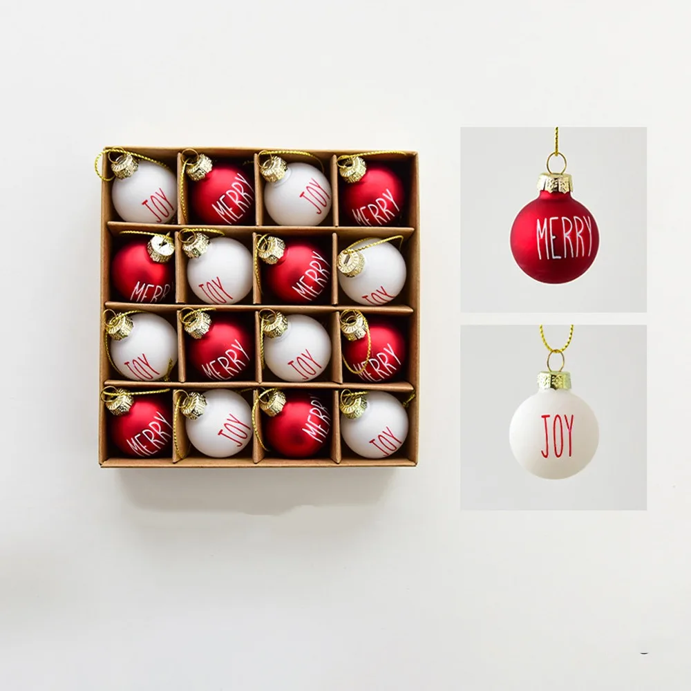 

Painted Glass Christmas Ball Ornaments Glitter Hanging Christmas Tree Decoration Handmade DIY Christmas Balls