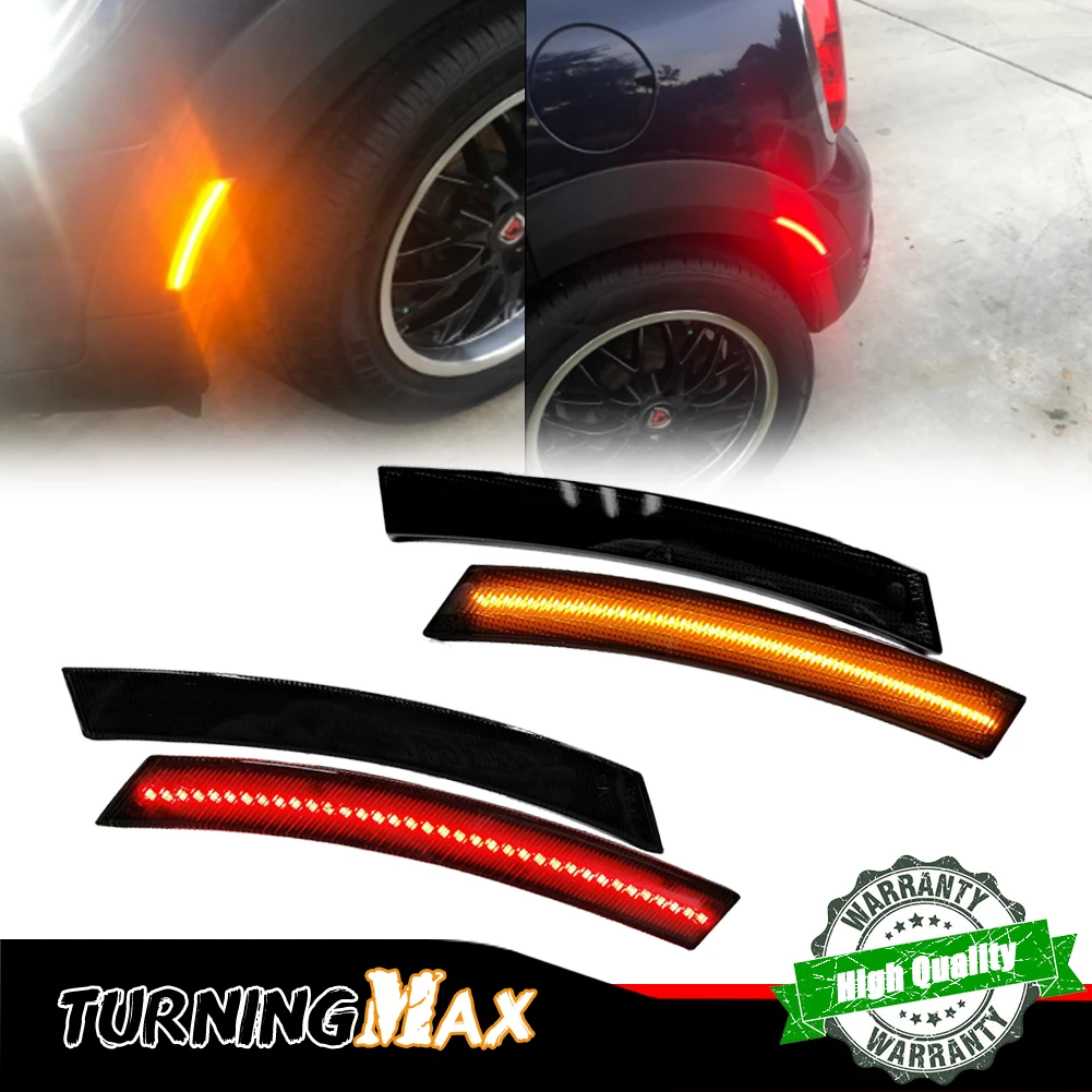 

Боковые габаритные фонари/фурнитура крыльев для 2002-2008 1-го поколения MINI Cooper R50 R52 R53 указатель поворота передний янтарный задний красный светодиод