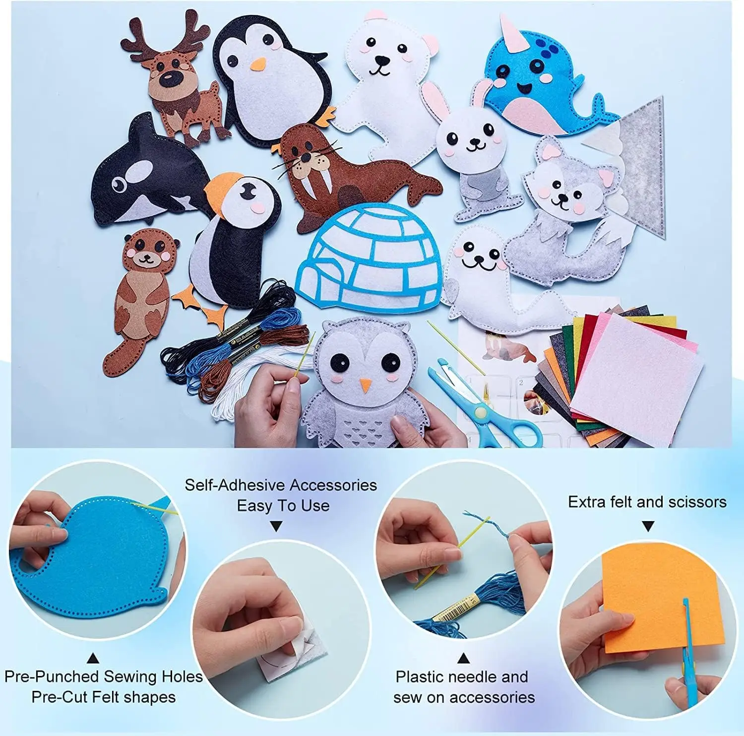 Dinosaurier Nähen Bastelset DIY Kinder Basteln Nähen Set Pädagogische Anfänger Nähen Gefüllte Weihnachten Nähen Bastelset Filz Ornamente – Detail 29