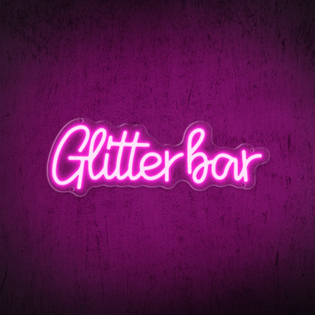 Glitter Bar Neon LED Sign for Bar Party Pub Clubs Bedroom Business Luminous Sign Neon wall decoration Room decor Lights
