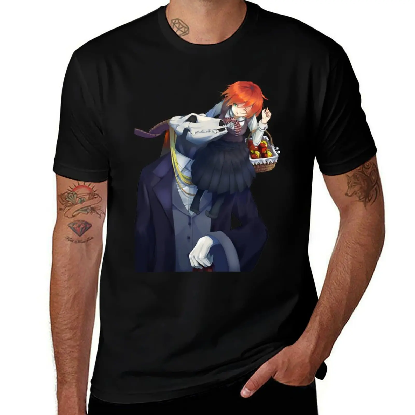 

The ancient magus bride Elias Ainsworth Chise Hatori T-Shirt men t shirt cotton 100% t shirt for man T-shirt