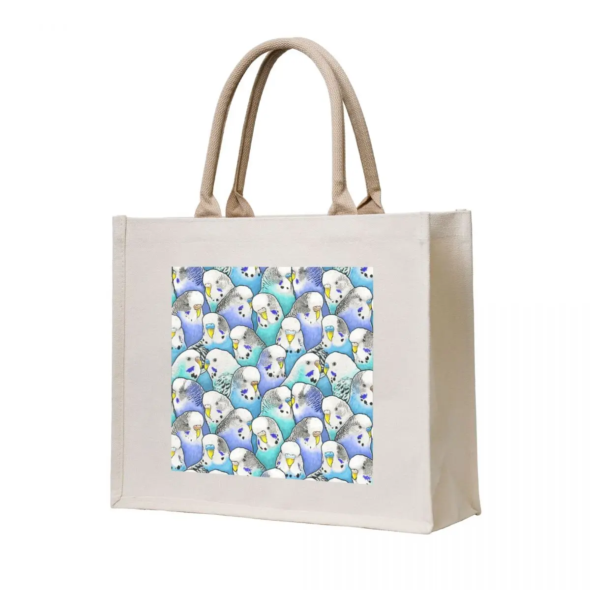 

Blue Budgies Parakeet Pattern Tote Bag Lady bag eco pack Shopper handbag