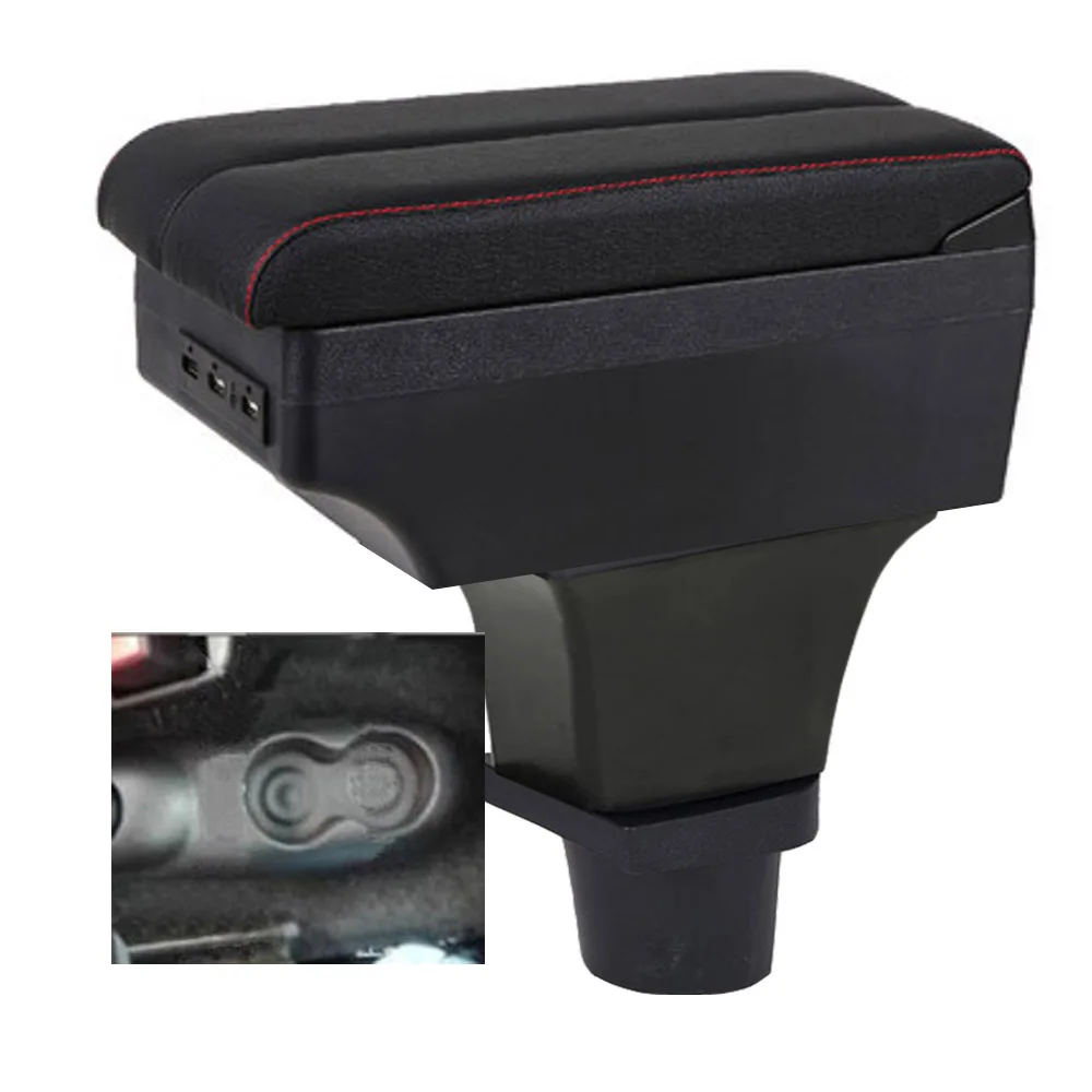 

For Fiat 500 Armrest Box Elbow Rest Center Console Storage with Phone Charging USB Interface Cup Holder