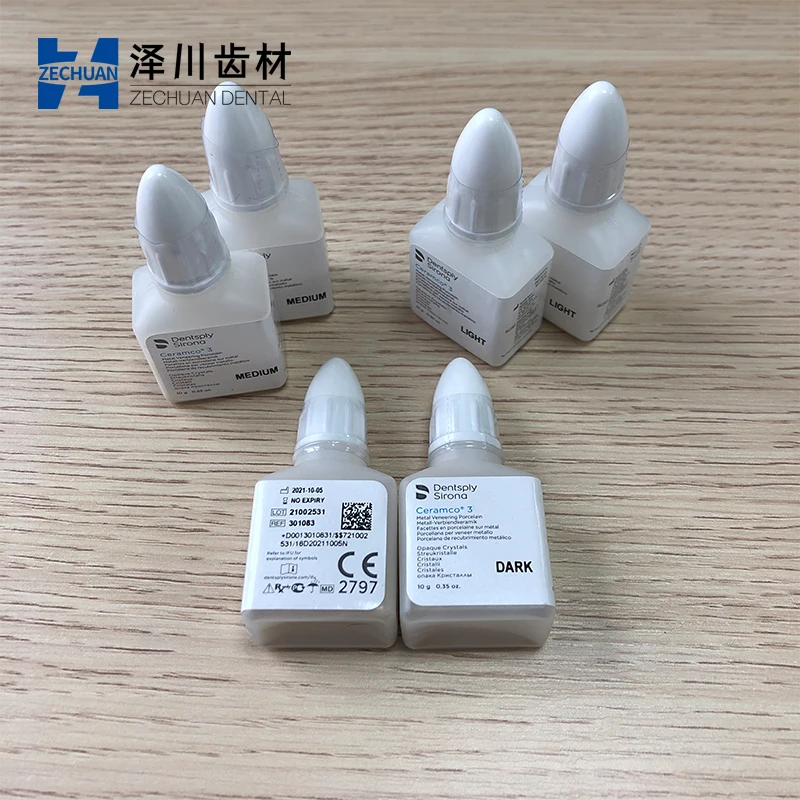 Dentsply Sirona Lab Ceramco 3 كريستالات غير شفافة 10 جرام من البورسلين المعدني للأسنان #4