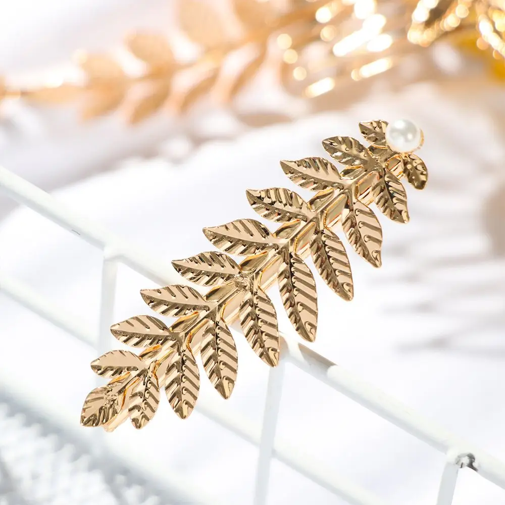 Golden Hair Jewelry Hair Combs Wedding Hair Crown Leaves Hair Bands Hair Hoop Bride Headbands