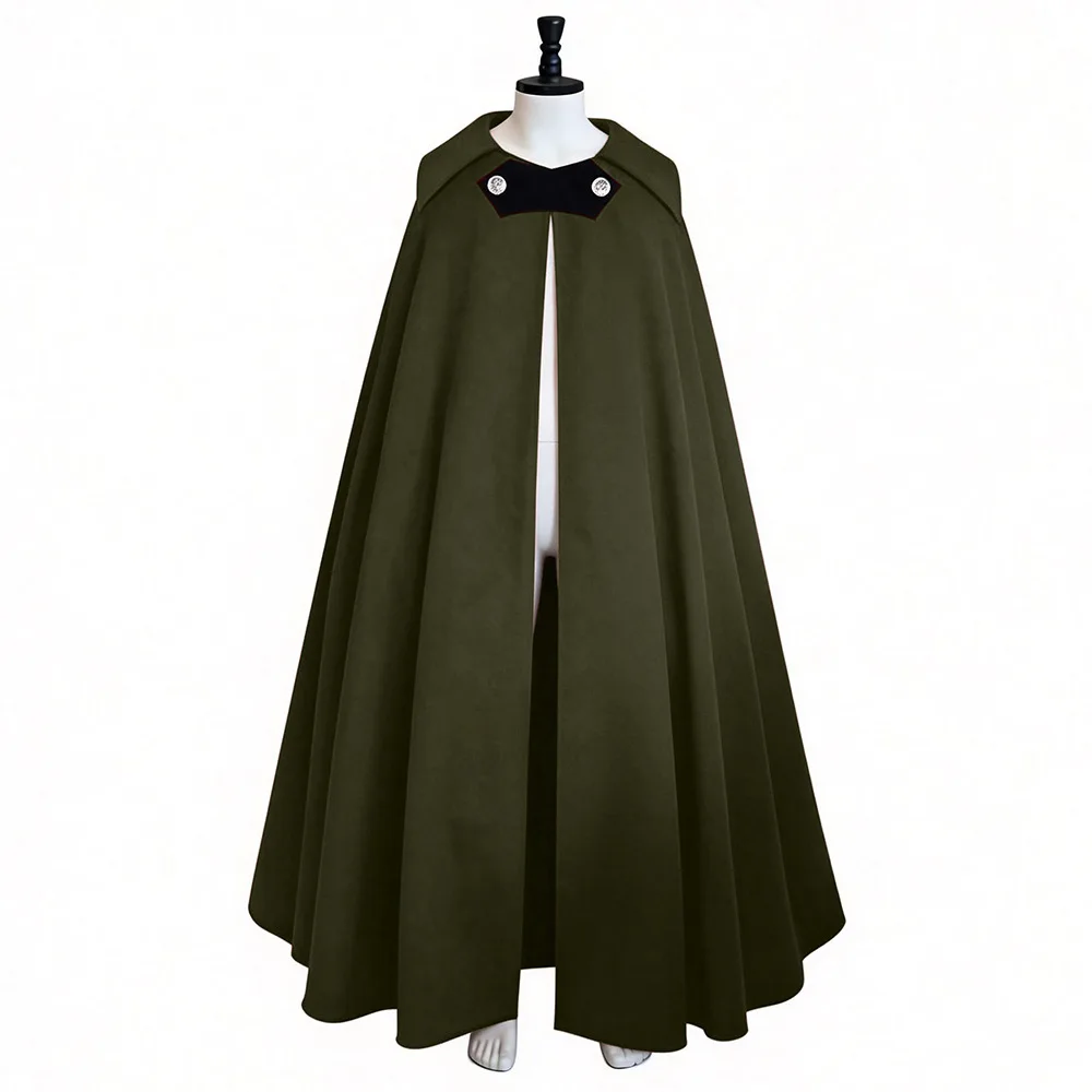 

Medieval Style Halloween Cosplay Long Cloak Death Knight Wizard Samurai Women's Traditional Chinese Costume Stage Wear