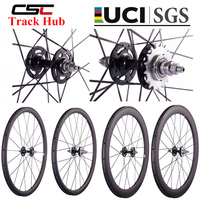 T800 Fixed Gear Wheelset 38mm 30mm Carbon Track Bike 700C Pixie Clincher Tubeless UCI SGS Proved 