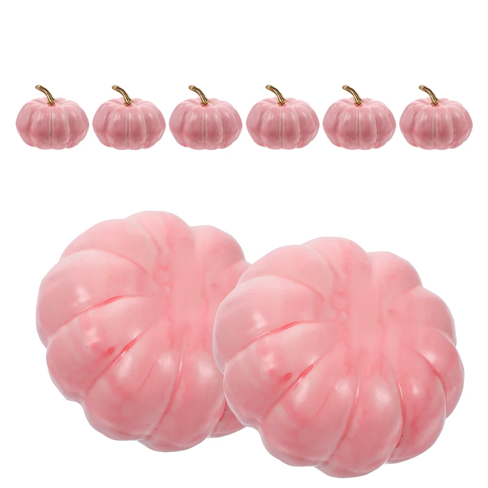 

8 Pcs Pumpkin Decoration Props Artificial Pumpkins Foams Halloween Ornament Simulated