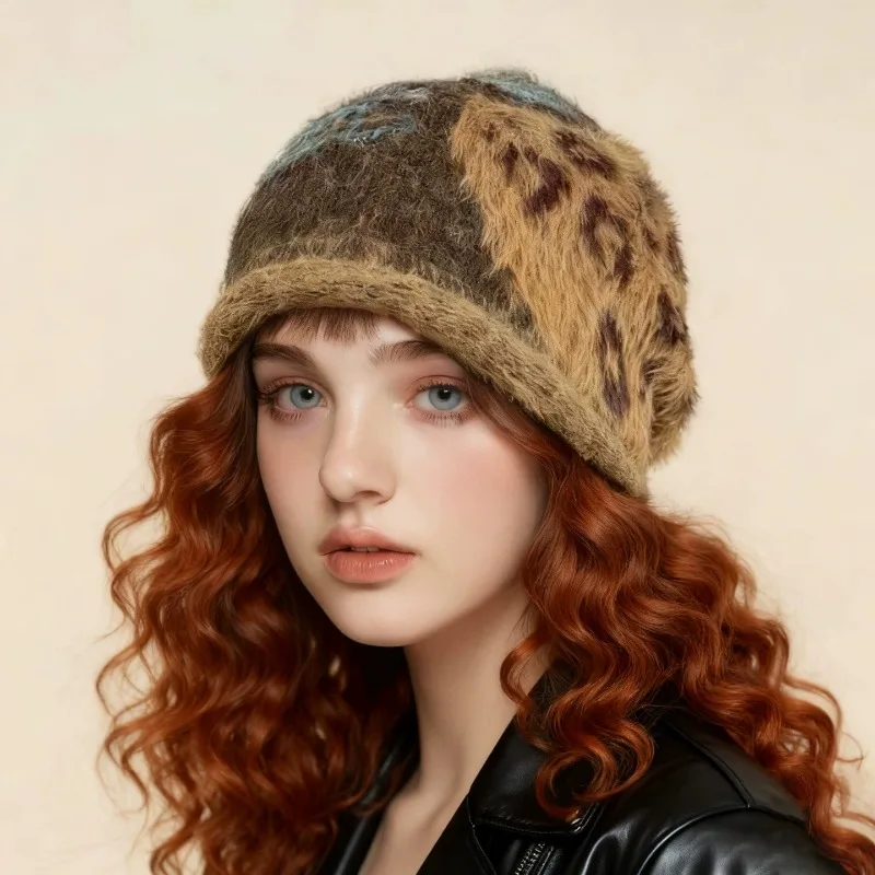 قبعات رجالية من القطيفة بلون القهوة من ريترو ميلارد للنساء للخريف والشتاء، قبعات رجالية حرارية متعددة الاستخدامات لحماية الأذن