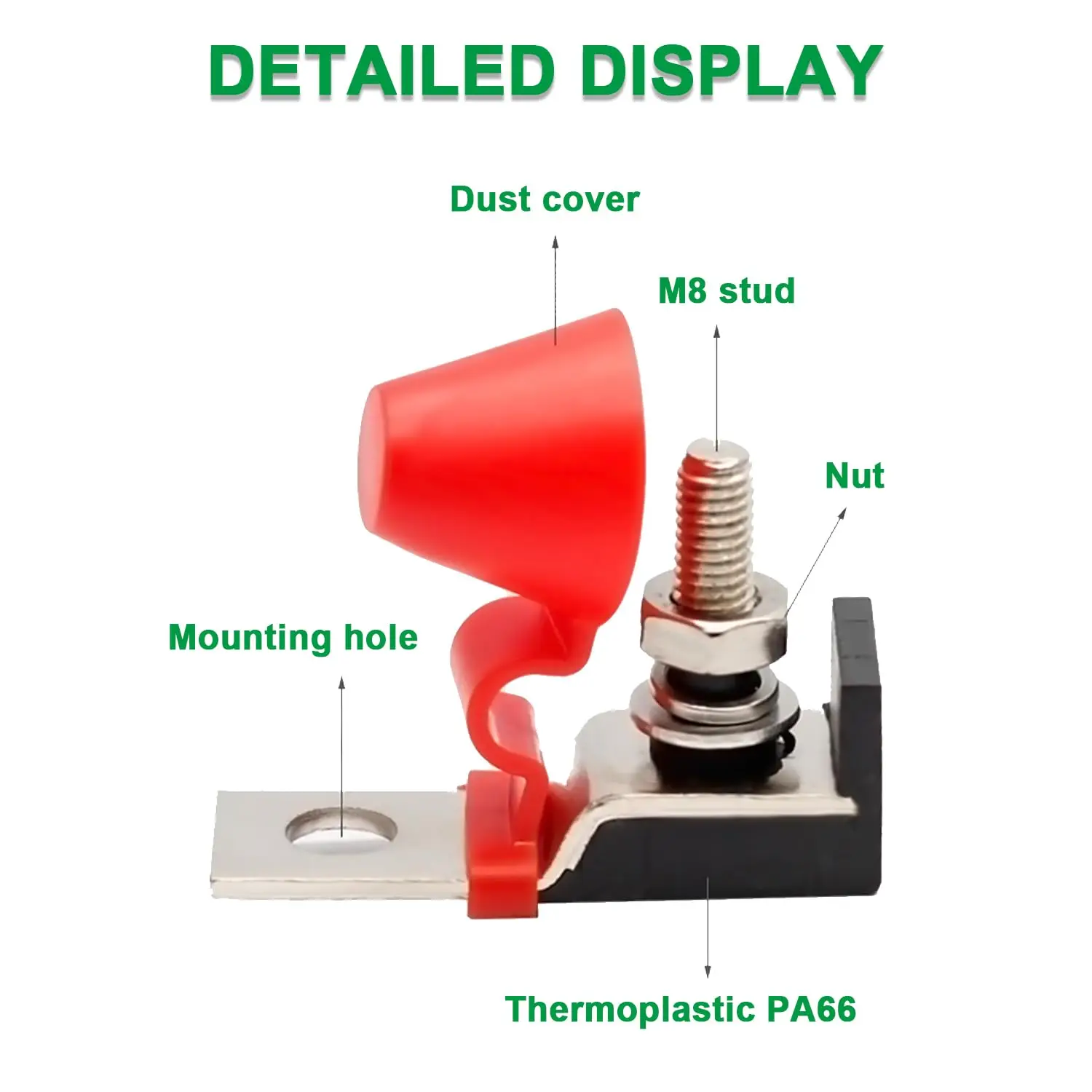 Marine Rated Battery Fuse Terminal Fuse Block MRBF Fuse Bracket 30-300 Amp for Electrical System Installation