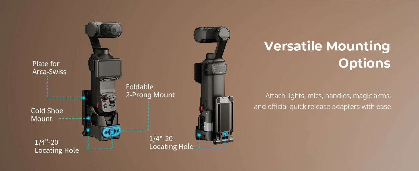 SmallRig Anbaubare Halterung für Insta360 Luna Ultra mit integrierter magnetischer Schnittstelle, Cold-Shoe-Halterung, Arca-Swiss-Platte -6824 – Detail 4