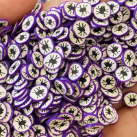 100g 5mm Halloween Spider Fimo Slices Polymer Clay Sprinkles for DIY Craft Klei Mud Particles Tiddler Slime Filling Accessories