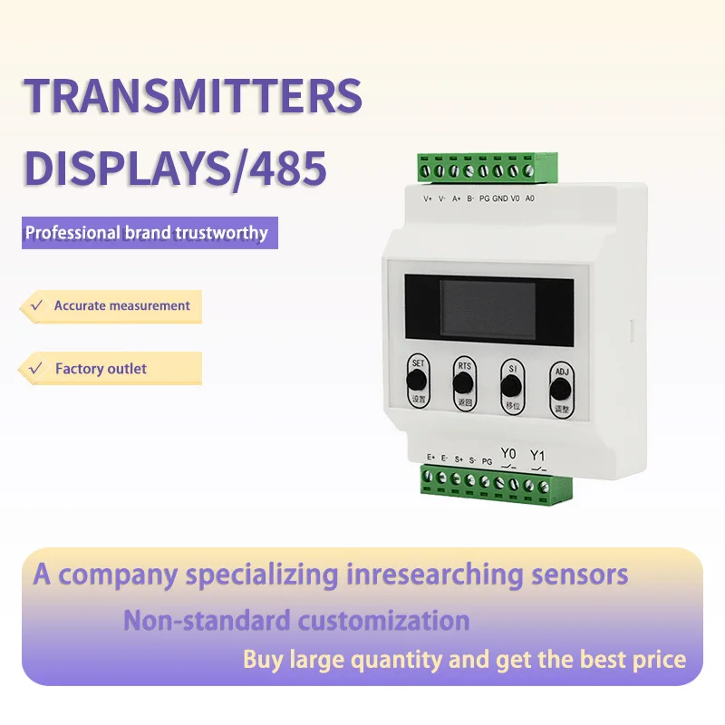 

Rail Type Transmitter Multi-Function Module Force Weighing Transmitter Meter Load Cell 485 Communication Instrument Analog