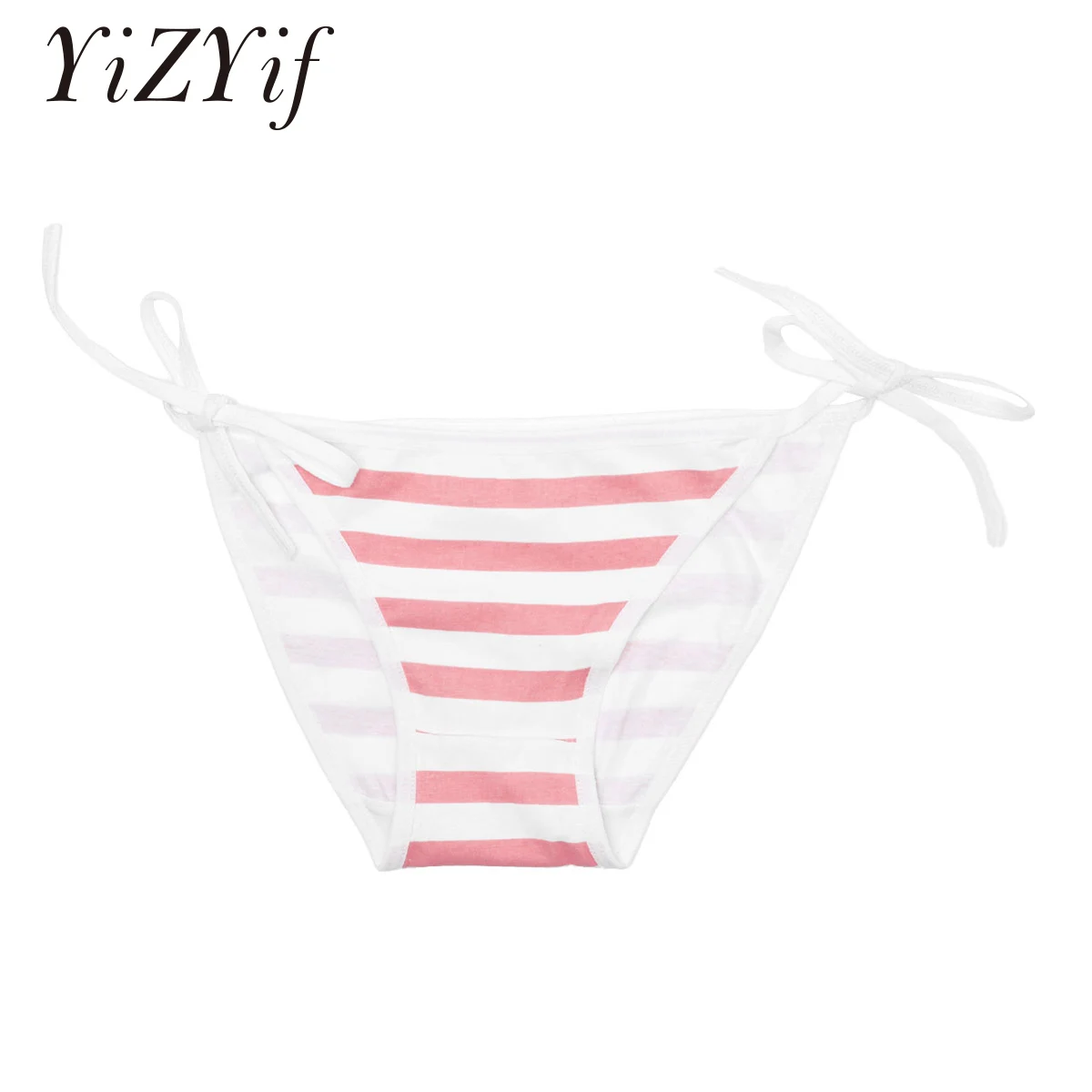 Womens Girls Hot Cute Japanese Style Stripe Panties Sexy Lingerie Tie-on Waist Bikini Briefs Cosplay Cotton Underwear