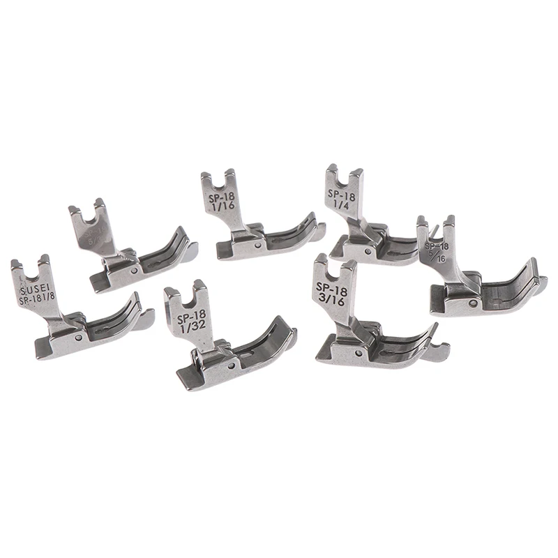 1PC 1/4 1/8 3/8 1/16 3/16 5/16 1/32 Metal Presser Foot SP-18 Industrial Sewing Machine Flat Car Moving Edge Single Needle Flat