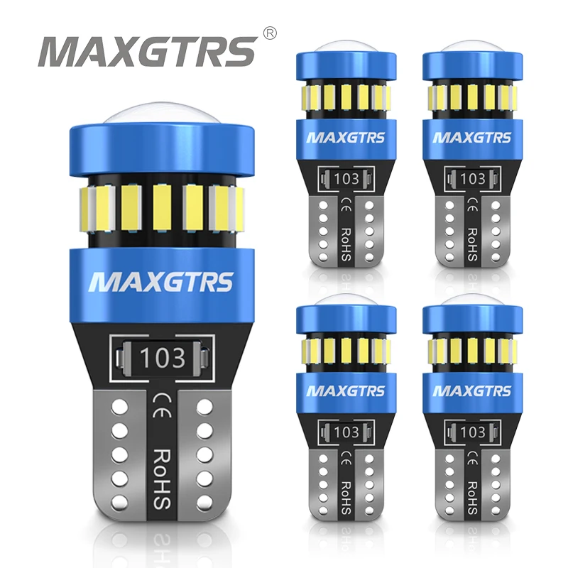 

5Pcs W5W 3030 3014 SMD Car T10 LED 194 168 Wedge Replacement Reverse Instrument Panel Lamp White Bulbs For Clearance Lights