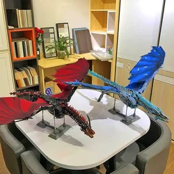 1889PCS Dragon Smaug Building Blocks Animal Model Fire Breathing Dragon Building Blocks Bricks Toys For Children Christmas Gifts