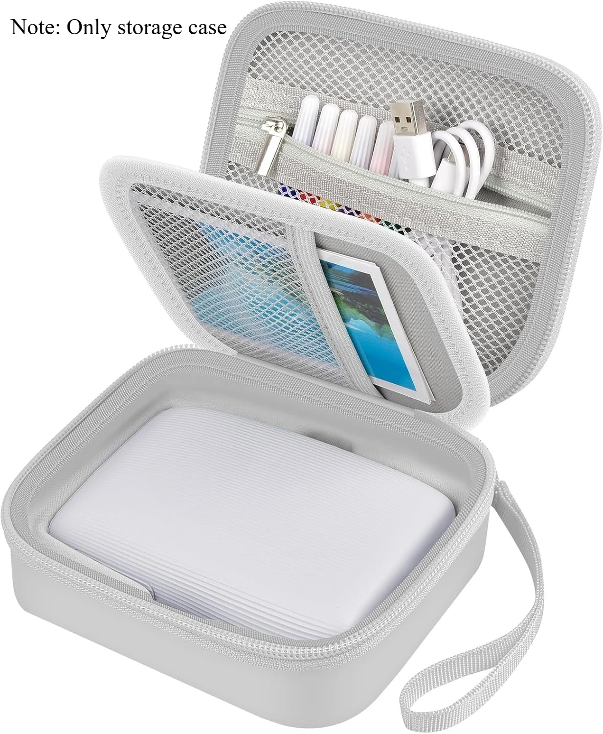 Funda de impresora fotográfica instantánea para Fujifilm para impresora de teléfono inteligente Instax Mini Link 3, almacenamiento de impresora portátil, bolsillo de malla para Min