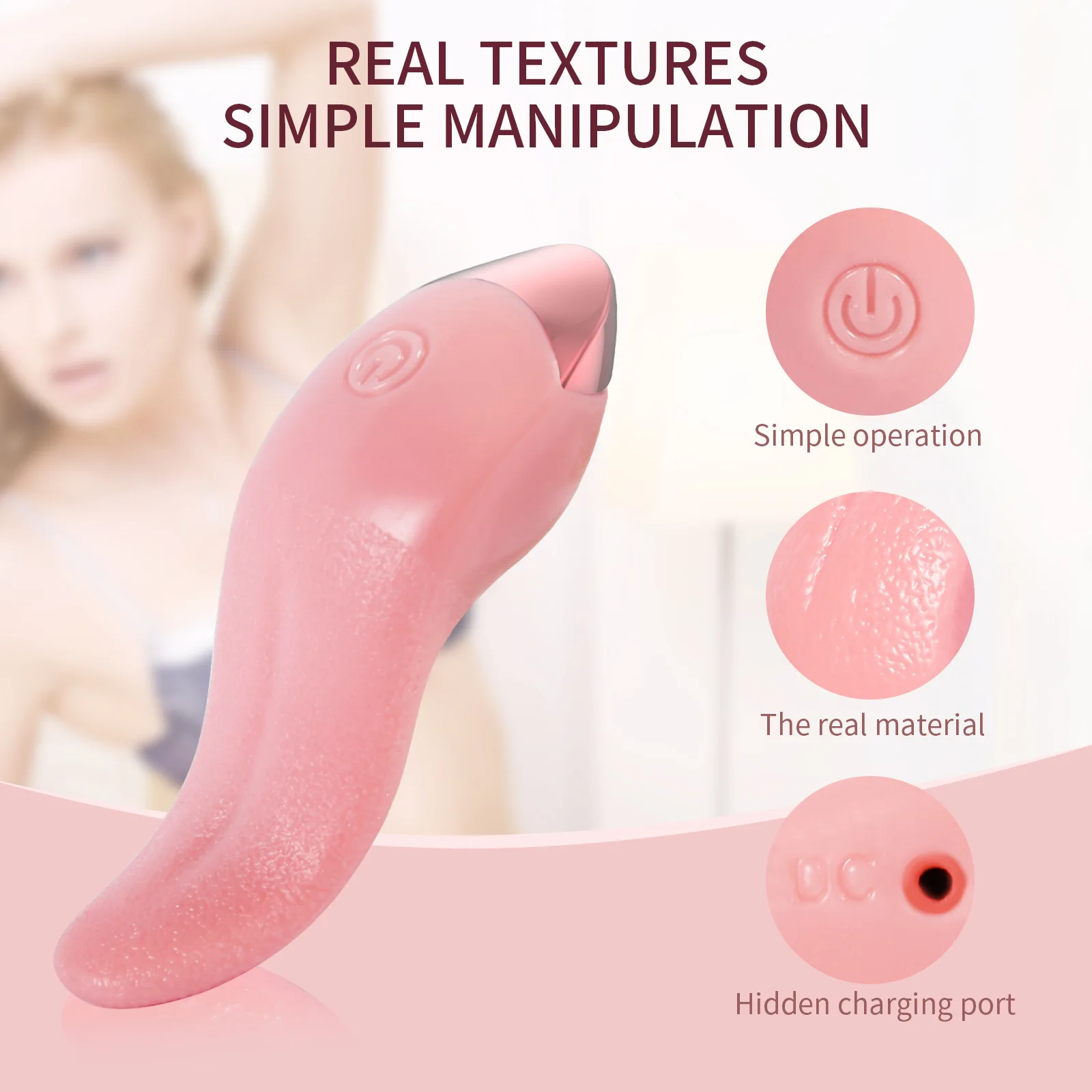 Heating Tongue Licking Vibrator Mini G spot Clitoral Stimulator Clit Rechargeable Nipple Female Masturbator Sex Toys for Women